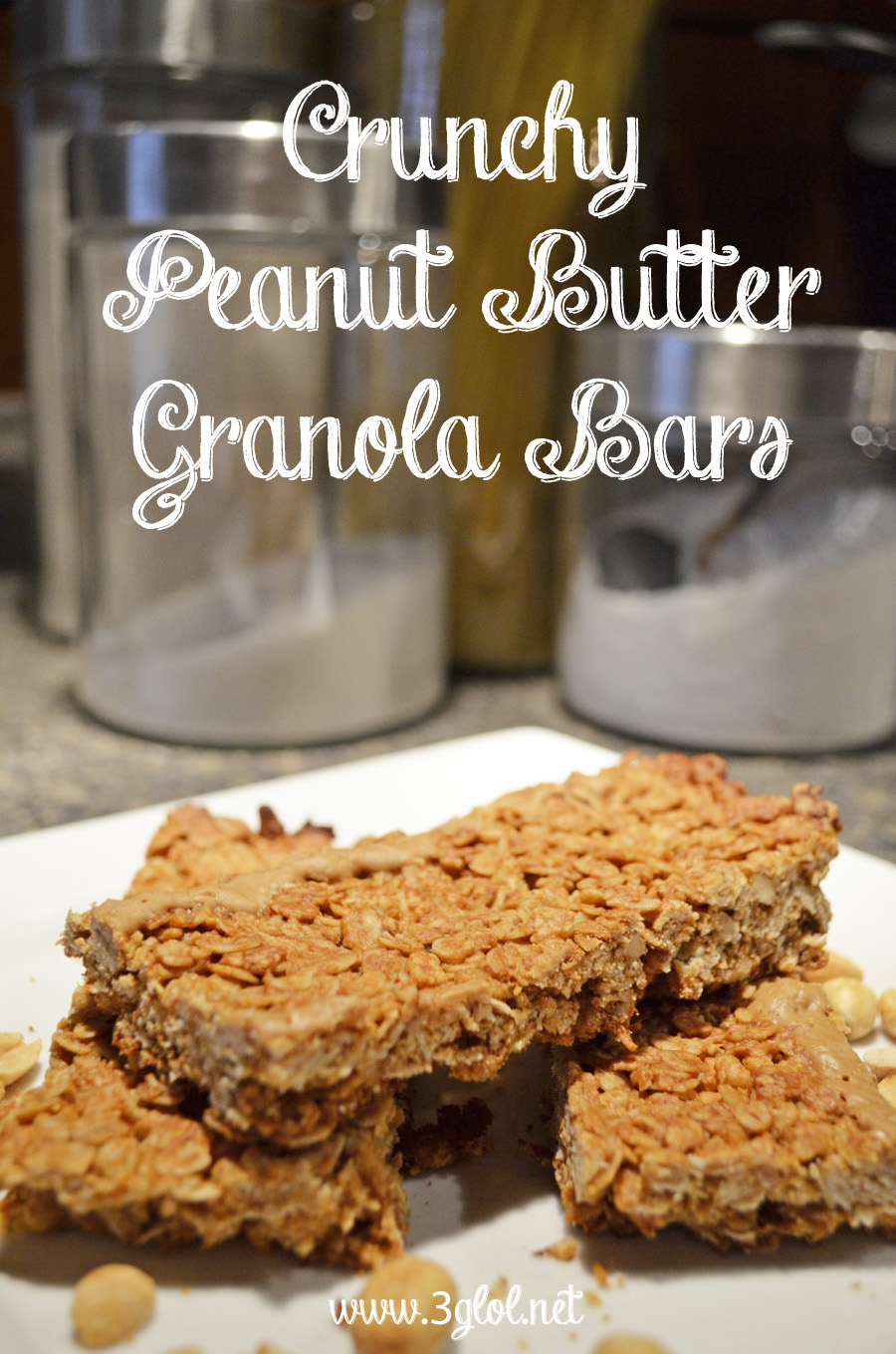 Crunchy Peanut Butter Granola Bars 3GLOL