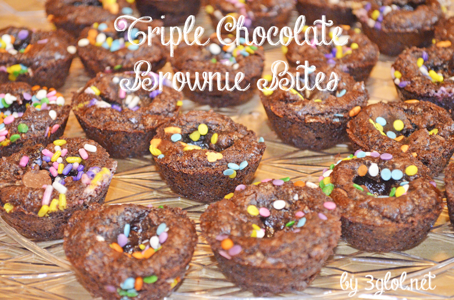 Triple Chocolate Brownie Bites 3GLOL